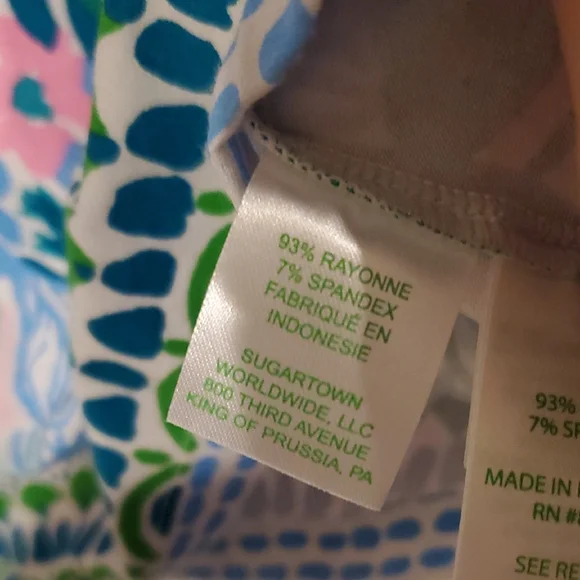 Lilly Pulitzer UPF 50+ Sophiletta Dress Water Lily Green Leaf Me In Paradise - Picture 3 of 6